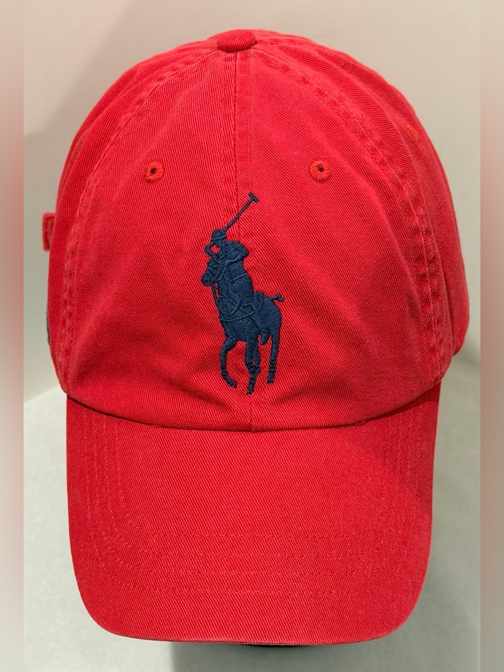 Polo Ralph Lauren Big Pony Red /Navy Baseball Cap Hat #3 Adjustable Unisex